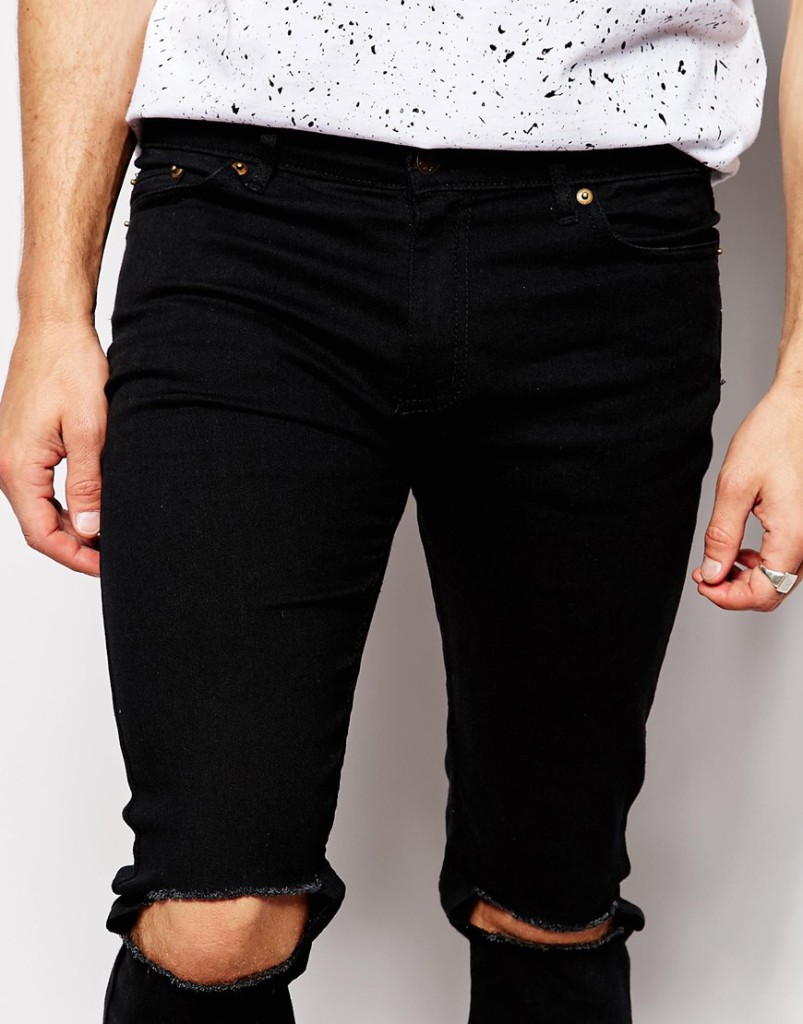 Mannenstyle-online-bestellen-herenkleding-fashion Reclaimed Vintage Super Skinny Jeans met gaten 3