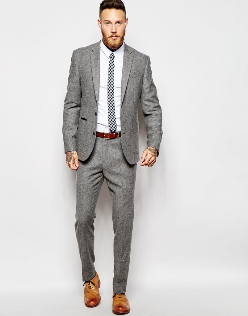 Shop the look - slim Fit Blazer In Tweed, online kostuum, bestellen, mannenstyle, herenkleding online 1