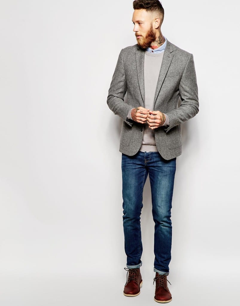 Shop the look - slim Fit Blazer In Tweed, online kostuum, bestellen, mannenstyle, herenkleding online 2