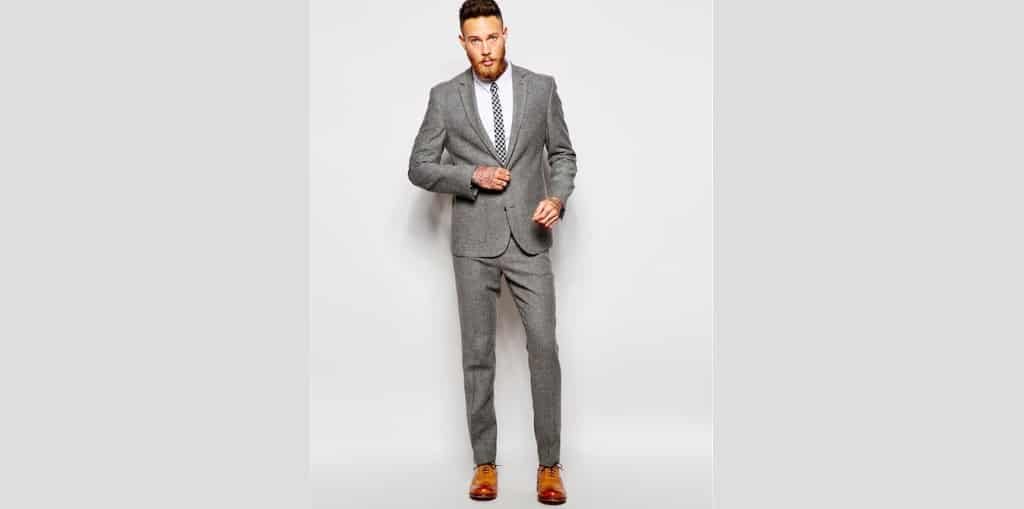 Shop the look - slim Fit Blazer In Tweed, online kostuum, bestellen, mannenstyle, herenkleding online pak