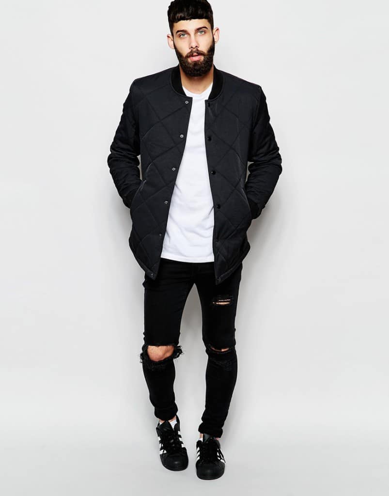 shop the look Quilted Bomber Jacket online bestellen mannenstyle 4